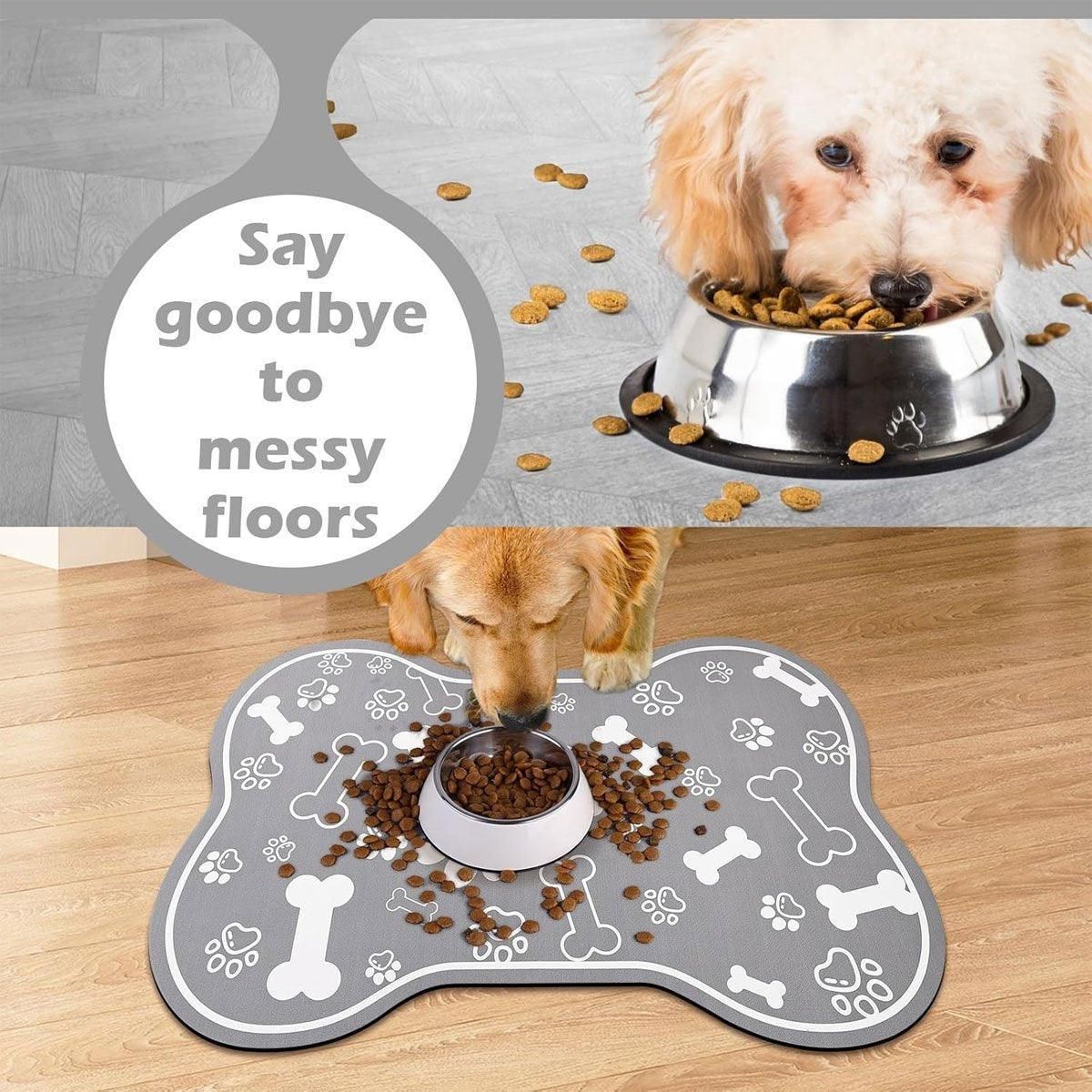Pet Feeding Mat Non-slip Diatom Mud Absorbent Dirt-resistant Waterproof Placemat - Black-60x90cm