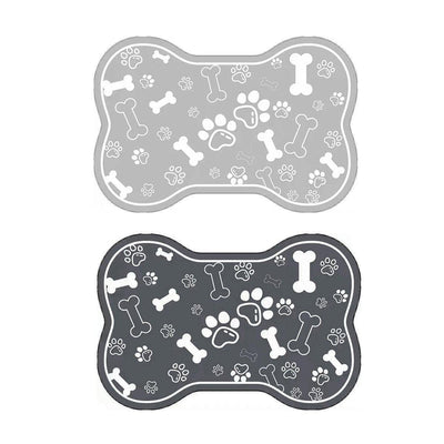 Pet Feeding Mat Non-slip Diatom Mud Absorbent Dirt-resistant Waterproof Placemat - Grey-60x90cm
