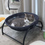 Hanging Bed Pet Litter Basket Cozy Cat Hammock Durable Comfortable Sleeping Spot - Black
