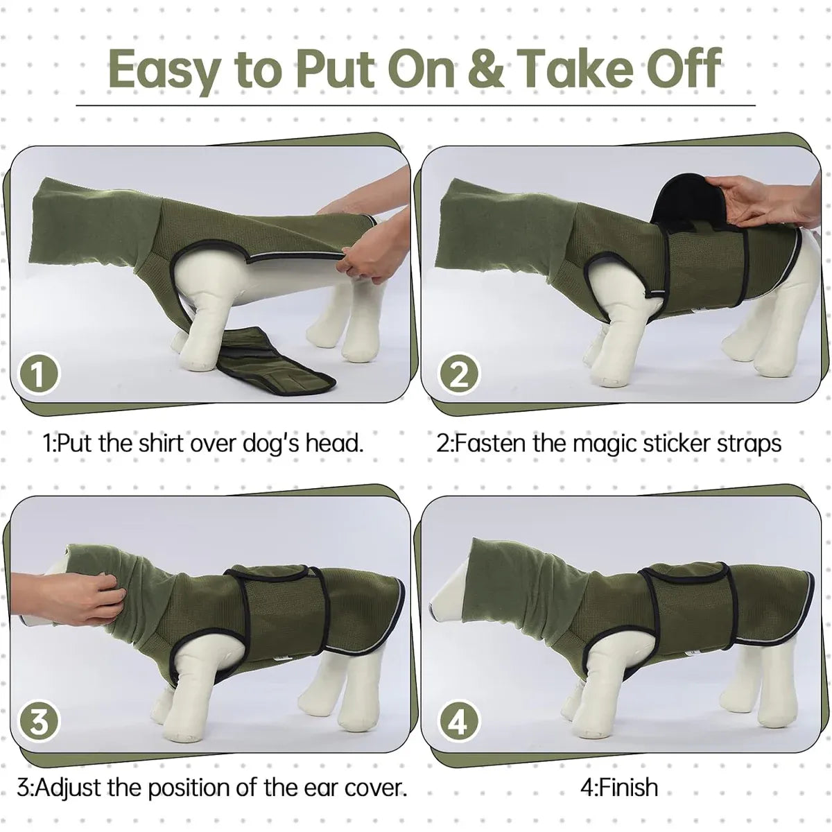 Calming Dog Vest for Stress Relief Travel Thunder Wrap Jacket for Medium Large Dogs - XXL