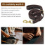 Dog Leash Cowhide Lead Heavy Duty Leather M Size Brown For Walking Training - Black