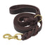 Dog Leash Cowhide Lead Heavy Duty Leather M Size Brown For Walking Training - Black