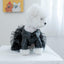 Autumn Winter Pet Dog Cat Dress Faux Leather Sequin Skirt Outfit for Small Dogs - L