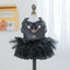 Autumn Winter Pet Dog Cat Dress Faux Leather Sequin Skirt Outfit for Small Dogs - XL