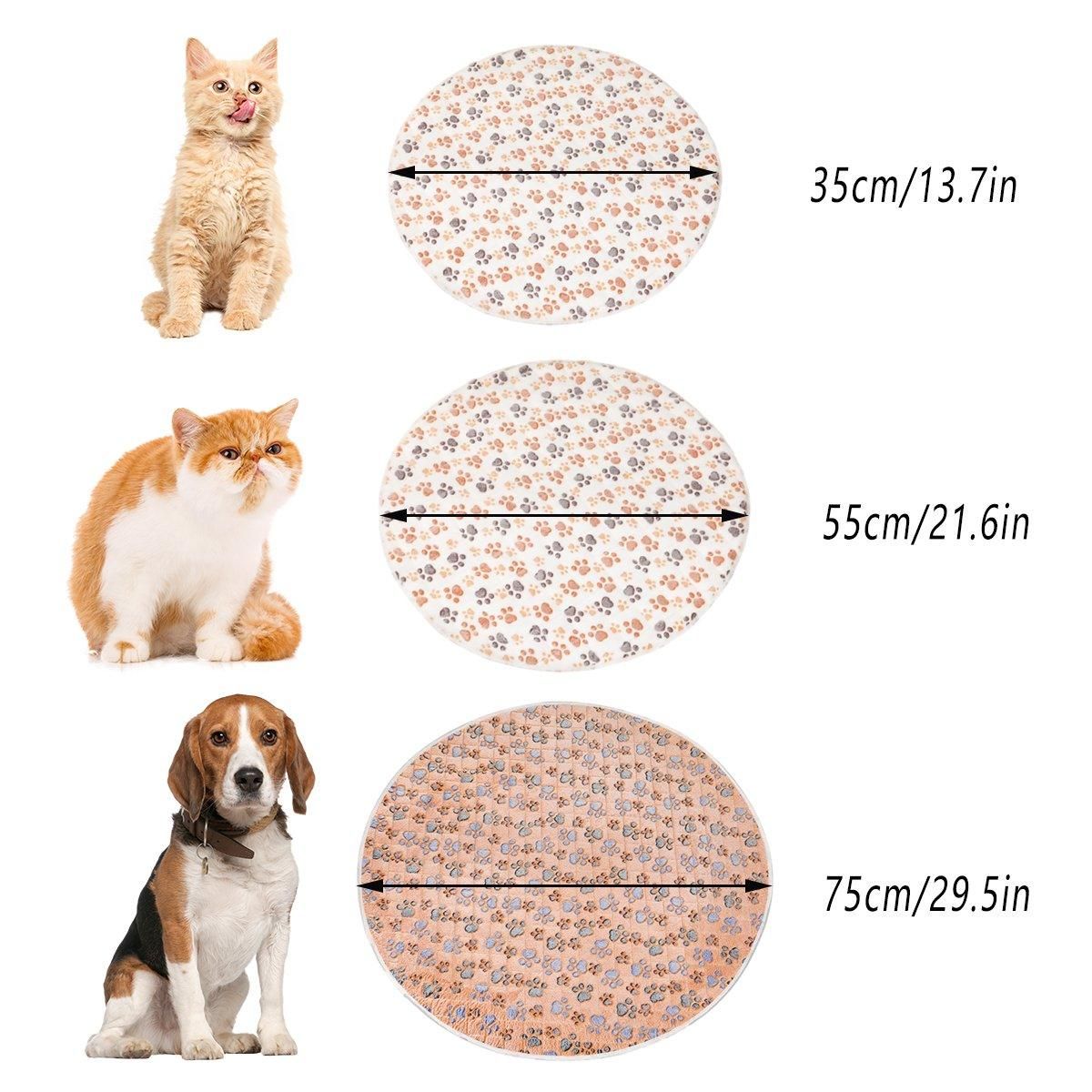 Waterproof Dog Pads Round Diaper Pads Pet Training Pads for Puppies and Dogs - White-55cm