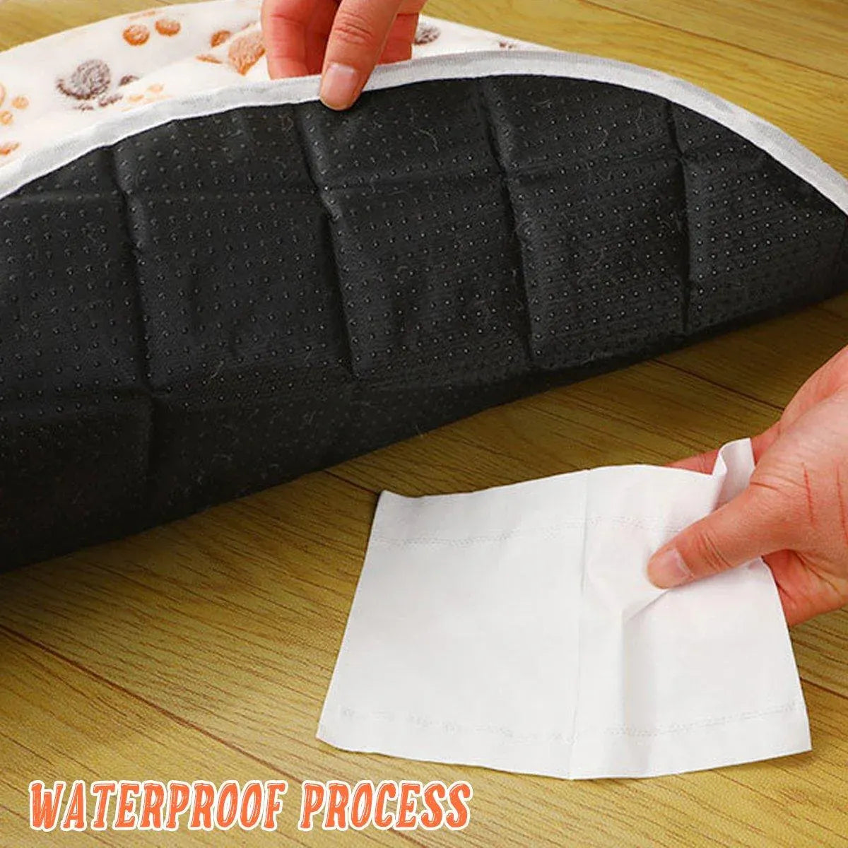 Waterproof Dog Pads Round Diaper Pads Pet Training Pads for Puppies and Dogs - White-55cm