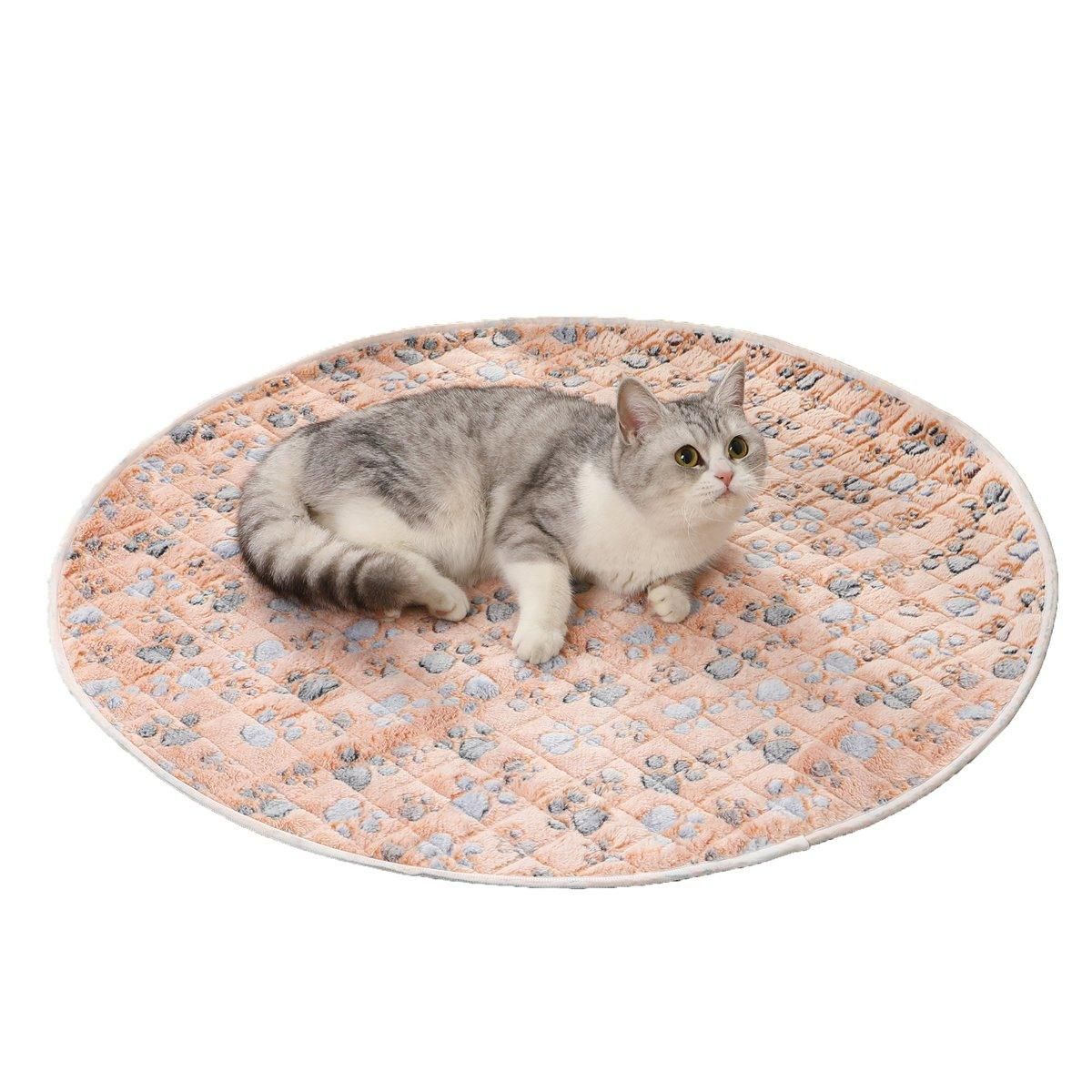 Waterproof Dog Pads Round Diaper Pads Pet Training Pads for Puppies and Dogs - White-55cm