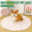 Waterproof Dog Pads Round Diaper Pads Pet Training Pads for Puppies and Dogs - White-55cm