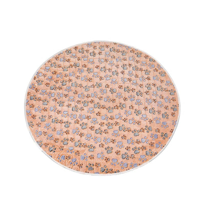 Waterproof Dog Pads Round Diaper Pads Pet Training Pads for Puppies and Dogs - Khaki-75cm