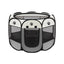 Pet Fence Indoor Cat Dog Tent Octagonal Fence Portable Foldable Cage Kennel - L-Coffee