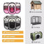 Pet Fence Indoor Cat Dog Tent Octagonal Fence Portable Foldable Cage Kennel - L-Coffee