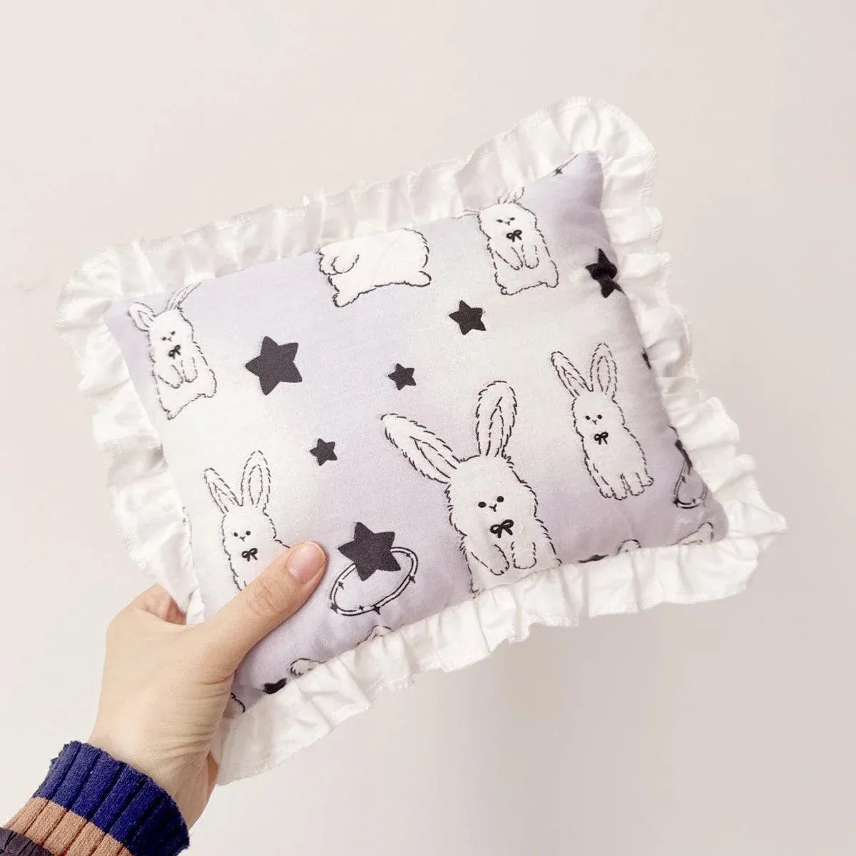 Lace Cat Pillow Soft Pet Cushion for Sleeping Comfortable Kitty Bed Cushion - White Rabbit