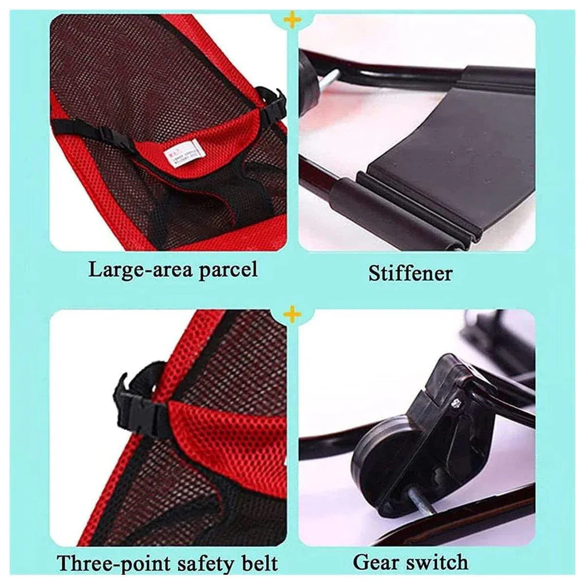 Pet Rocking Chair for Dogs Cats Foldable Pet Bed Portable Sleeping Lounger Chair - Black