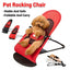 Pet Rocking Chair for Dogs Cats Foldable Pet Bed Portable Sleeping Lounger Chair - Black