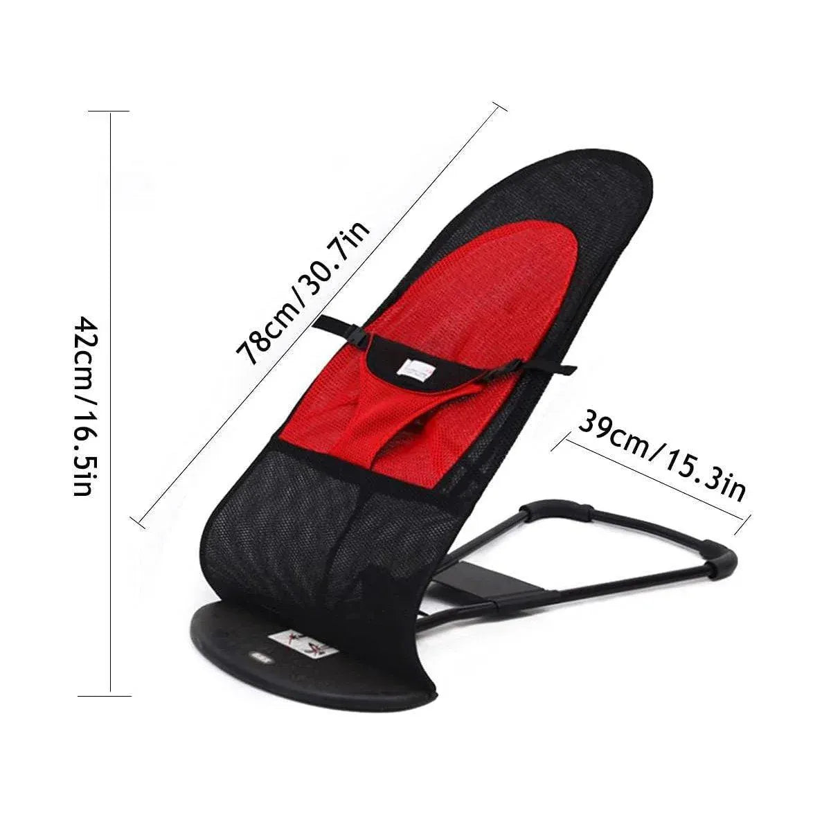 Pet Rocking Chair for Dogs Cats Foldable Pet Bed Portable Sleeping Lounger Chair - Red