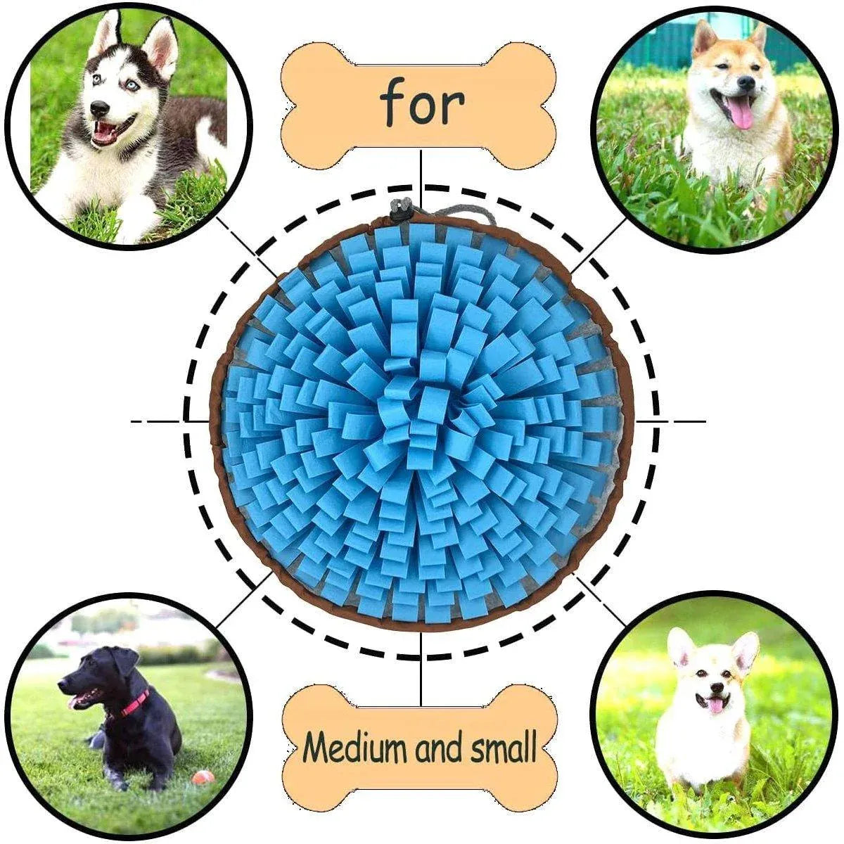 Pet Sniffing Mat Dog Training Slow Feeder Puzzle Toys Interactive Snuffle Mat