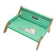 Pet Striped Lounge Bed Pet Nest Soft Cushion Washable Anti Slip Comfortable - Green