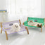 Pet Striped Lounge Bed Pet Nest Soft Cushion Washable Anti Slip Comfortable - Green
