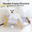 Pet Striped Lounge Bed Pet Nest Soft Cushion Washable Anti Slip Comfortable - Green