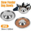 2pcs Stainless Steel Dog Cat Slow Feeder Pet Food Bowl Non-Slip Stop Eating Dish