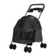 Lightweight Pet Stroller for Cats and Small Dogs Easy Fold Portable Travel Use - Black