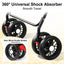 Foldable 2 in 1 Pet Stroller for Outdoor Travel Outing Lightweight Pet Carrier - Black