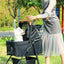Foldable 2 in 1 Pet Stroller for Outdoor Travel Outing Lightweight Pet Carrier - Black