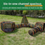 6pcs Outdoor Pet Play Tunnel Folding Cat and Dog Pen Playpen for Pets Indoor