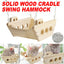 Wooden Cradle Swing Hammock Cage Accessory for Small Pets