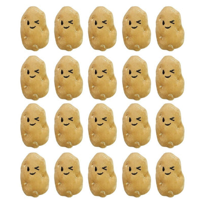 20PCS Handmade Cute Squeaky Little Potato Doll Pet Plush Doll For Dog Cat