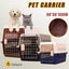 Portable Pet Travel Carrier Crate for Dog Cat Rabbit Ventilated Transport Box - Blue