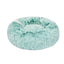 L-70CM Dog Cat Pet Calming Bed Washable ZIPPER Cover Warm Soft Plush Round Sleeping - Grey