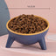 Raised Cat Bowl Pet Feeder Pet Bowl Elevated Dog Bowls 15° Tilted Pet Water Bowl - Camella Red