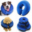 Grey Pet Dog Inflatable Soft Healing Collar Cone Wound Medical Cat Protective Jackets - L (40*40CM)