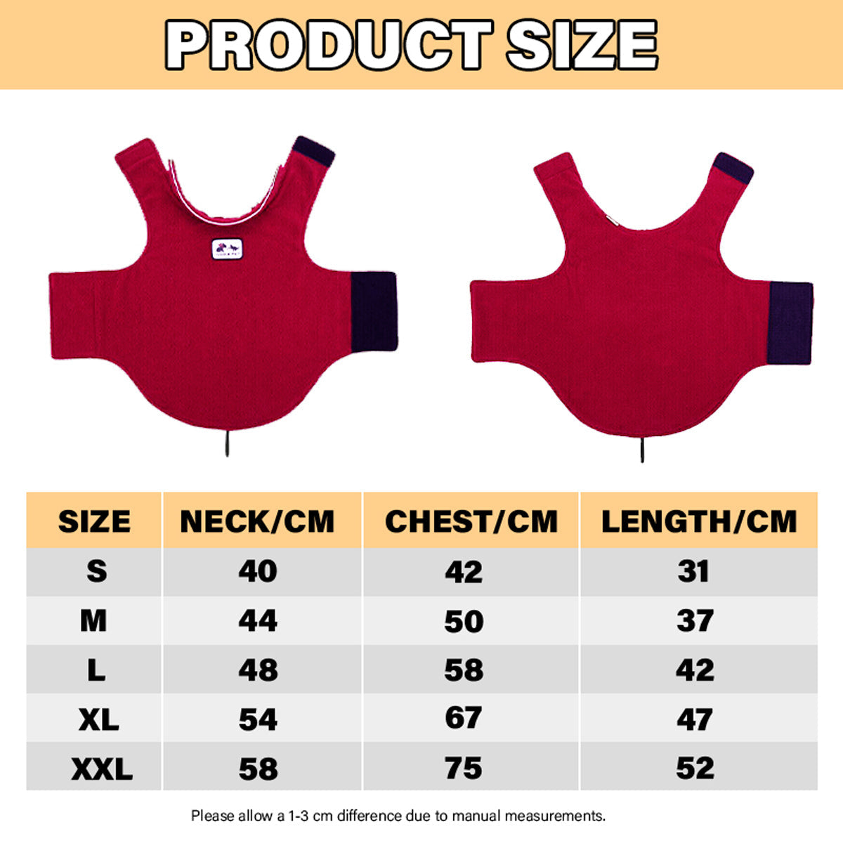 L Size Pet Dog Warm Coat Fleece Jacket Jumper Sweater Winter Puppy Vest Outfit - Yellow