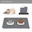 Silicone Pet Feeding Mat Dog Cat Food Bowl Placemat Waterproof Non-Slip Easy Clean - Black