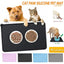 Silicone Pet Feeding Mat Dog Cat Food Bowl Placemat Waterproof Non-Slip Easy Clean - Pink