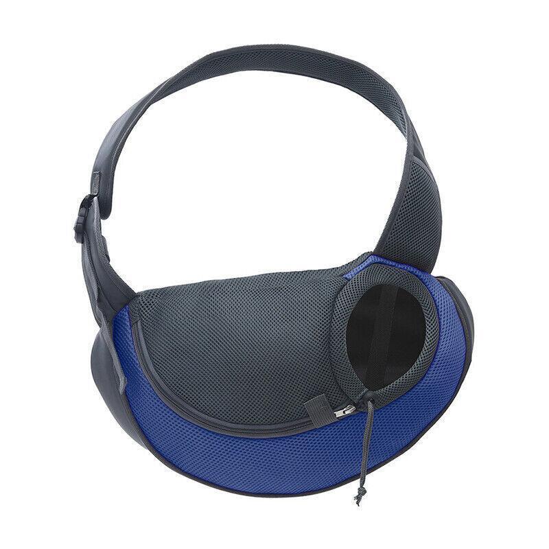 L Size Pet Shoulder Carrier Bag Puppy Cat Dog Travel Sling Backpack Portable - Blue