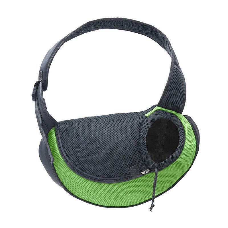 L Size Pet Shoulder Carrier Bag Puppy Cat Dog Travel Sling Backpack Portable - Rose Red