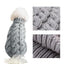 Puppy Dog Jumper Winter Warm Knitted Sweater Pet Clothes Small Dogs Coat Thermal XL - Grey