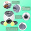 Interactive Dog Toy Tennis Feeder Machine for Training and Treat Rewards - Grey