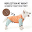 Waterproof Four Foot Dog Raincoat for Small Medium Large Dogs Pet Rainy Day Coat - Light Gray+Dark Grey - XXL