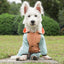 Waterproof Four Foot Dog Raincoat for Small Medium Large Dogs Pet Rainy Day Coat - Light Gray+Dark Grey - XXL
