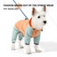 Waterproof Four Foot Dog Raincoat for Small Medium Large Dogs Pet Rainy Day Coat - Light Gray+Dark Grey - XXL