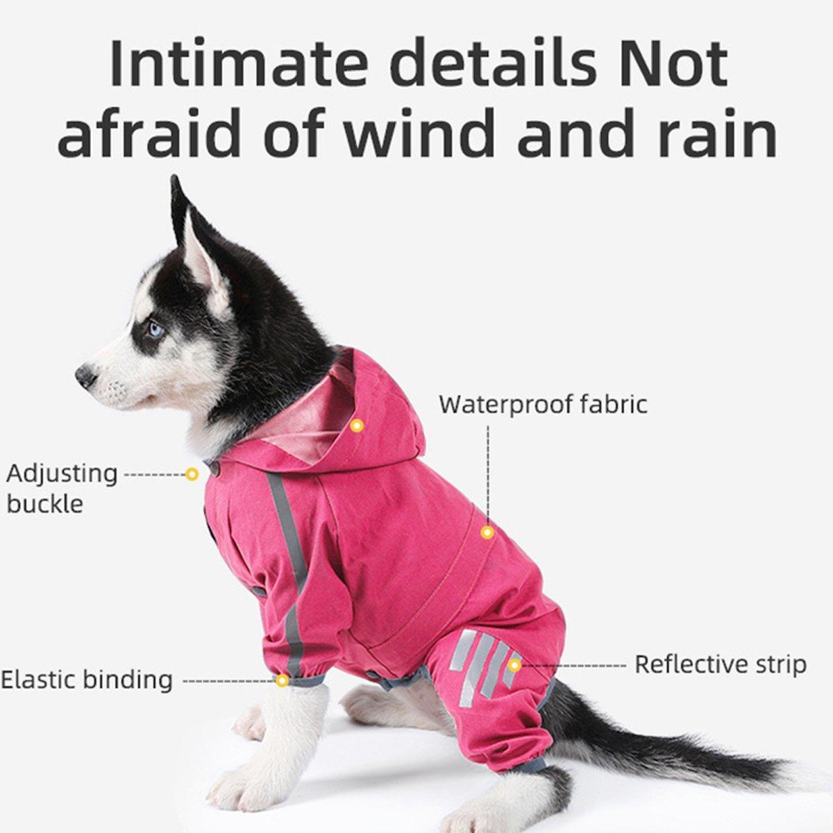 Waterproof Four Corner Pet Raincoats In Large Medium And Small Sizes Are Suitable For Dogs - Blue - XXL