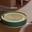 Cat Scratcher Lounge Bed Toy 40cm Round Foldable Cardboard Pad with Ball Track - Blue