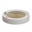 Cat Scratcher Lounge Bed Toy 40cm Round Foldable Cardboard Pad with Ball Track - White