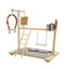 Parrot Wooden Playground Station Swing Climbing Ladder Cage Rack Bird Perch Toy