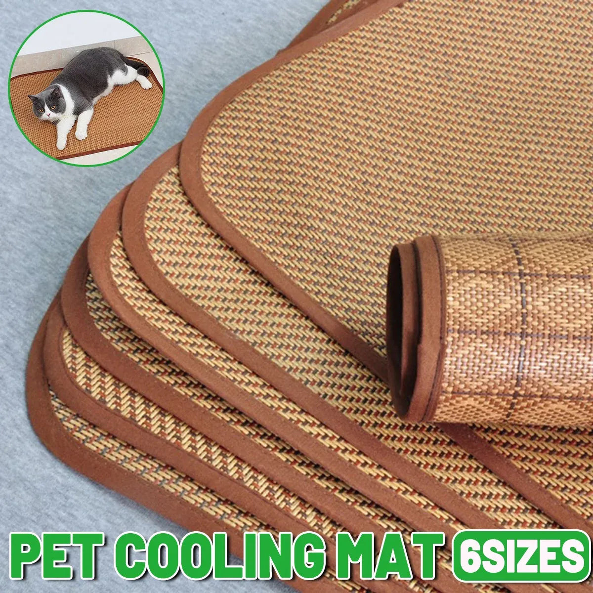 Pet Mat Kennel Cushion Dog Cat Bed Sleeping Pad Soft Washable for Crate Floor - 60x60cm