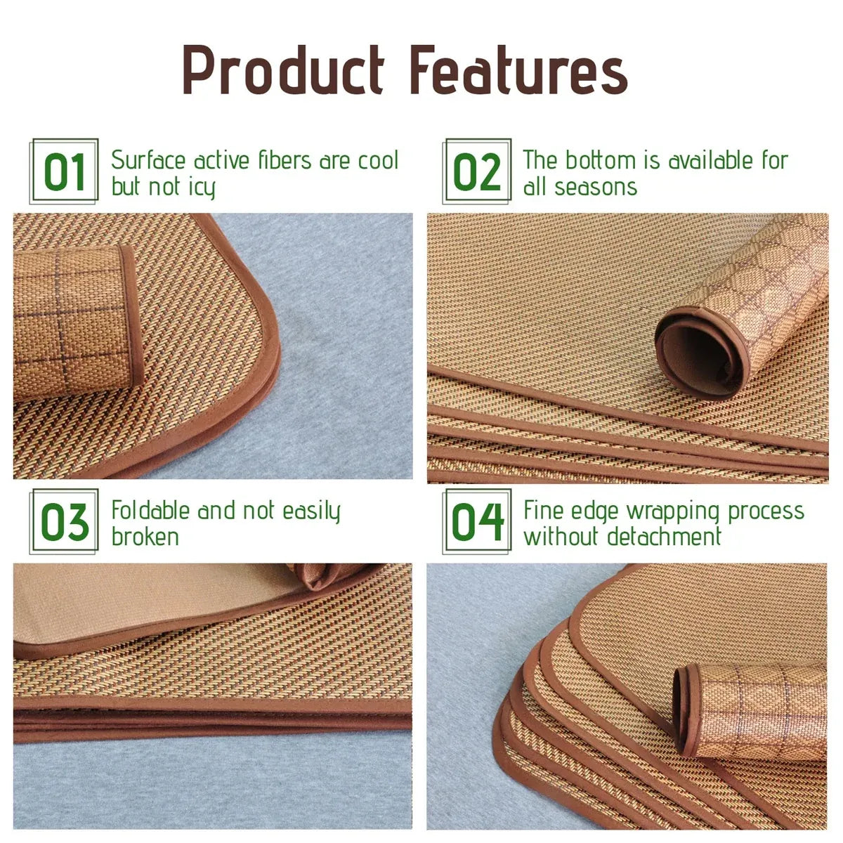 Pet Mat Kennel Cushion Dog Cat Bed Sleeping Pad Soft Washable for Crate Floor - 60x60cm